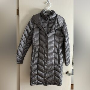 Calvin Klein Metallic Gray Puffer Coat